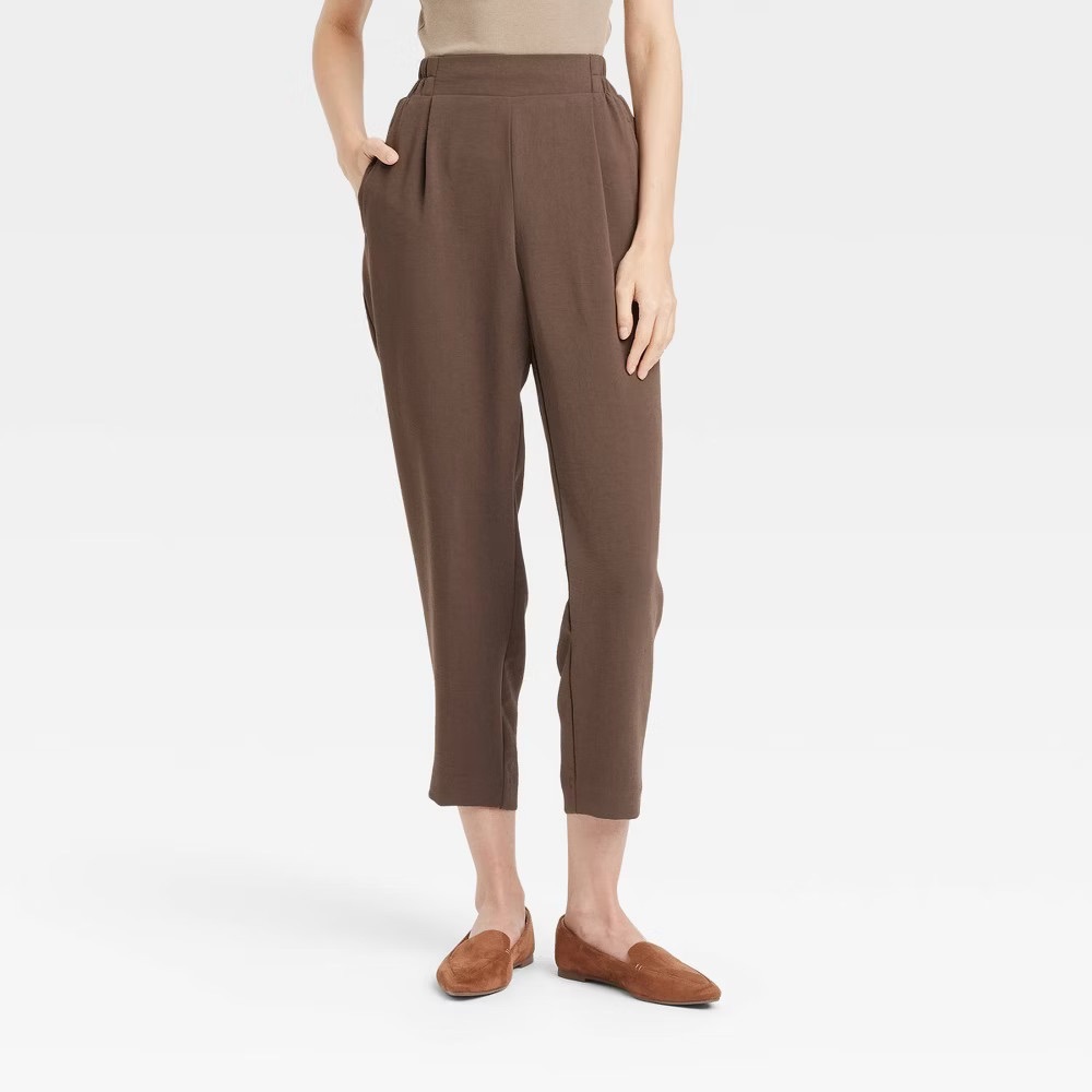 A NEW DAY • Crepe Tailored Ankle Pull on Pants